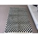 Checkered Handmade Rug in Beige & Black, 100% Soft, Cozy Wool, Custom Checkerboard Tulu Carpet for Modern Interior