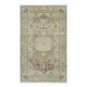 Farmhouse Decor Vintage Handmade Turkish Kayseri Area Rug in Beige Color