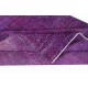 One-of-a-kind Hand-Made Purple Floor Rug from Turkey, Redyed Bohem Carpet for Living Room