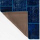 Popular Navy Blue Handmade Patchwork Rug, Modern Turkish Carpet, Custom Options Available