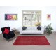 Red Handmade Room Size Rug, Wool and Cotton Carpet from Turkey