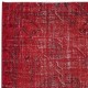 Authentic Turkish Handmade Area Rug in Red, Great 4 Modern Interiors