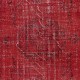 Authentic Turkish Handmade Area Rug in Red, Great 4 Modern Interiors