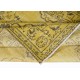 Contemporary Handmade Turkish Rug in Yellow, Vintage Medallion Design Carpet