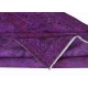 Contemporary Wool Area Rug in Purple, Hand-Knotted in Turkey