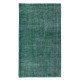 Home Decor Room Size Modern Rug, Handmade Floor Covering, Plain Solid Green Turkish Carpet