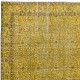 Yellow Floral Pattern Rug for Modern Interiors, Hand Knotted in Central Anatolia