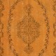 Orange Handmade Turkish Area Rug, Bohem Eclectic Room Size Carpet