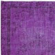 Hand Knotted Turkish Area Rug in Purple, Ideal for Home & Office Decor