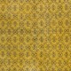 Modern Handmade Turkish Wool Area Rug with Brown Florals & Yellow Background