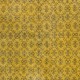 Modern Handmade Turkish Sparta Wool Area Rug with Brown Florals & Yellow Background