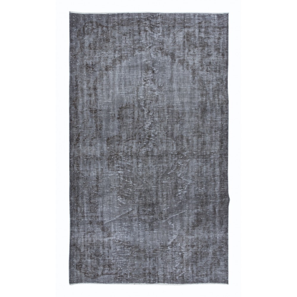 Gray Handmade Area Rug, Decorative Turkish Carpet, Woolen Floor Covering