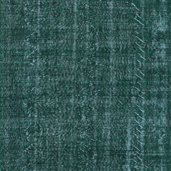 Dark Green Handmade Area Rug, Decorative Turkish Carpet, Modern Floor Covering
