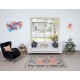 Modern Handmade Rug with Medallion, Turkish Carpet with Fringe, 100% Wool