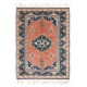 Modern Handmade Rug with Medallion, Turkish Carpet with Fringe, 100% Wool