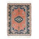 Traditional Handmade Rug with Medallion, Vintage Turkish Carpet with Fringe, 100% Wool