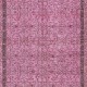 Hand-Made Turkish Area Rug in Light Pink, Modern Wool and Cotton Carpet