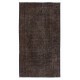 Brown Handmade Turkish Area Rug, Bohem Eclectic Room Size Carpet