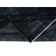 Overdyed Wool Black Area Rug, Handmade in Turkey, Modern Upcycled Carpet