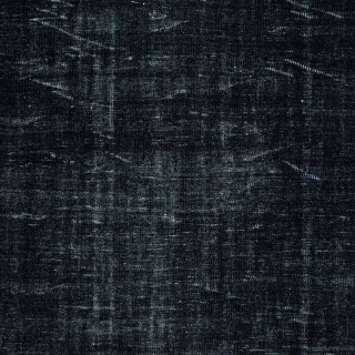 Overdyed Wool Black Area Rug, Handmade in Turkey, Modern Upcycled Carpet