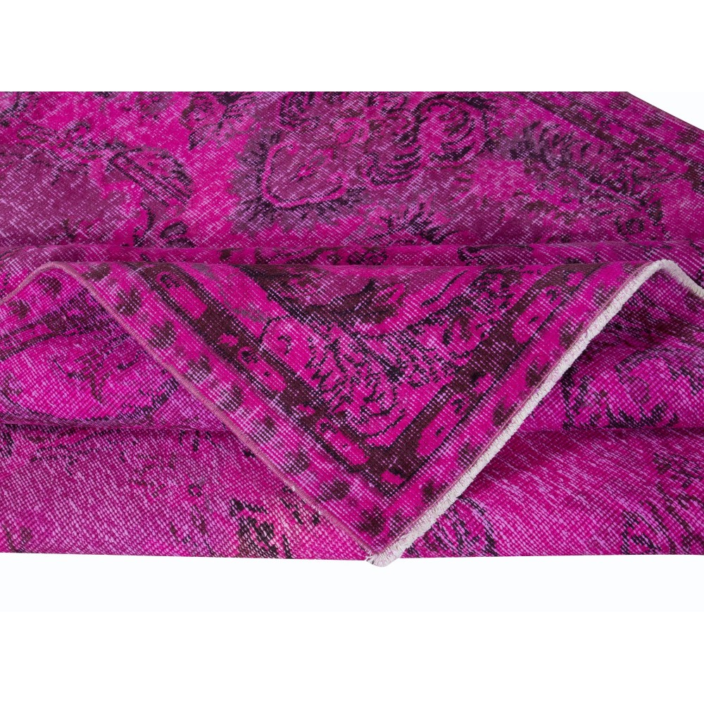 Pink Aubusson Inspired Area Rug for Modern Interiors, Handmade in Turkey