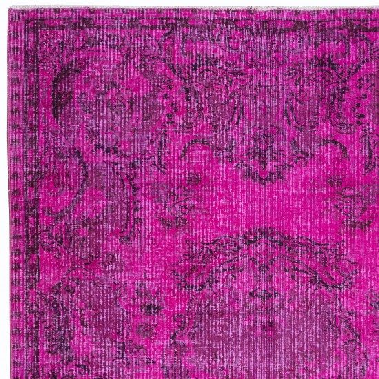 Pink Aubusson Inspired Area Rug for Modern Interiors, Handmade in Turkey