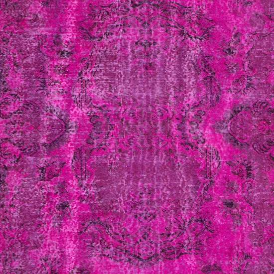 Pink Aubusson Inspired Area Rug for Modern Interiors, Handmade in Turkey