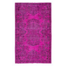 Pink Aubusson Inspired Area Rug for Modern Interiors, Handmade in Turkey
