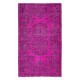 Pink Aubusson Inspired Area Rug for Modern Interiors, Handmade in Turkey