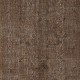 Room-Size Handmade Turkish Rug Re-Dyed in Brown for Modern Living Room Decor