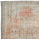 Hand Knotted Anatolian Rug, Mid-Century Shabby Chic Carpet