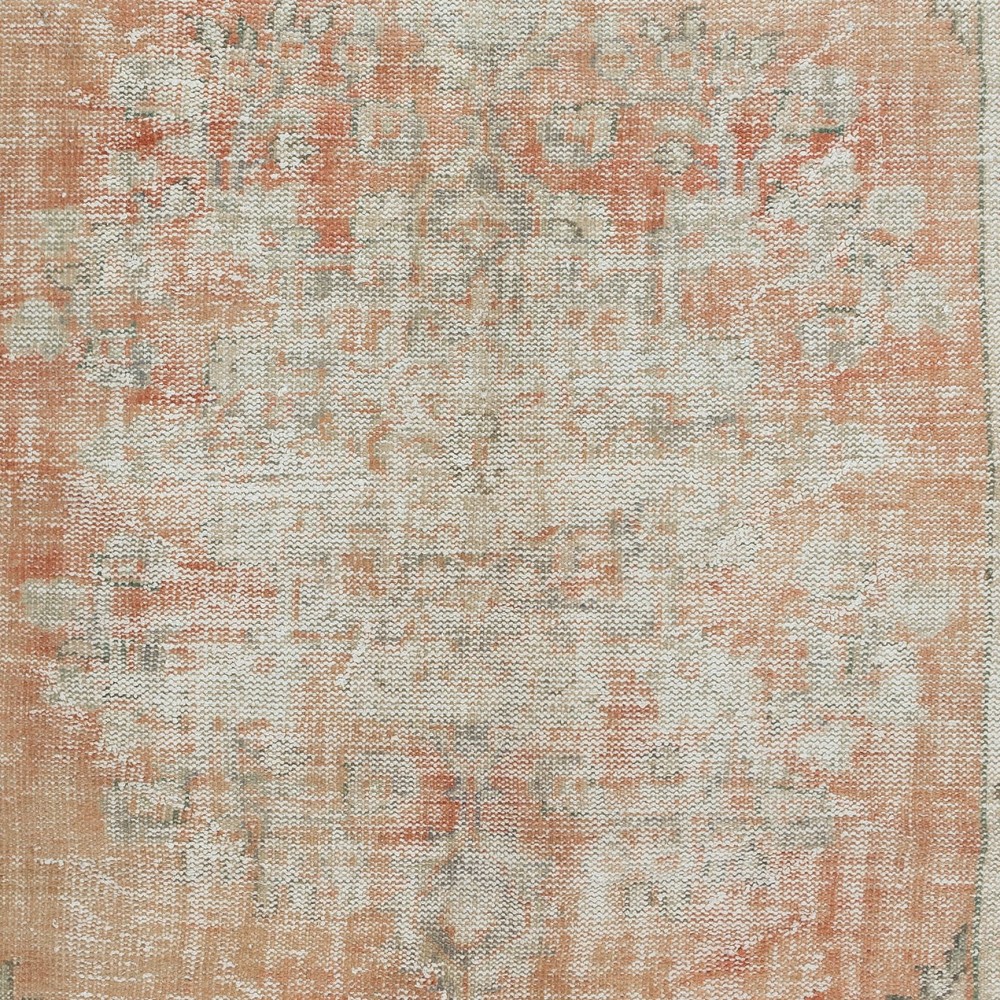 Hand Knotted Anatolian Rug, Mid-Century Shabby Chic Carpet