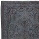 Contemporary Handmade Turkish Wool Area Rug in Shadow Grey & Brown Tones