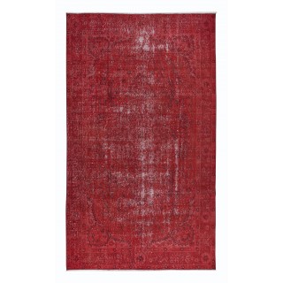 Red Turkish Rug, Handmade Bohemian & Eclectic Carpet