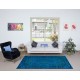Blue Handmade Turkish Rug for Living Room, Entrance, Bedroom, Dining Room & Kids Room