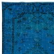 Blue Handmade Turkish Rug for Living Room, Entrance, Bedroom, Dining Room & Kids Room