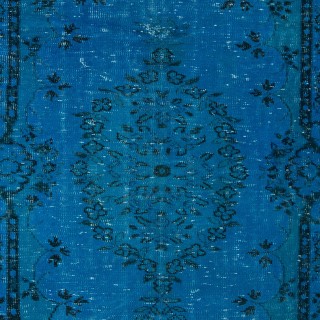 Blue Handmade Turkish Rug for Living Room, Entrance, Bedroom, Dining Room & Kids Room