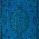 Blue Handmade Turkish Rug for Living Room, Entrance, Bedroom, Dining Room & Kids Room