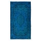 Blue Handmade Turkish Rug for Living Room, Entrance, Bedroom, Dining Room & Kids Room