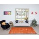 Decorative Orange Handmade Room Size Rug, Upcycled Turkish Carpet