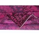 Modern Handmade Turkish Area Rug in Pink, Violet Purple & Brown