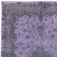 Modern Purple Area Rug, Handknotted and Handwoven in Turkey