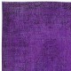 Modern Violet Purple Carpet, Handmade Turkish Floor Rug, Bohemian Home Decor