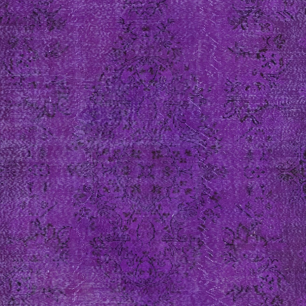 Modern Violet Purple Carpet, Handmade Turkish Floor Rug, Bohemian Home Decor