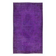 Modern Violet Purple Carpet, Handmade Turkish Floor Rug, Bohemian Home Decor