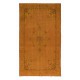 Authentic Orange Rug for Modern Interiors, Handmade Anatolian Carpet, Woolen Floor Covering