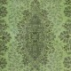 Hand-Made Turkish Area Rug in Light Green, Contemporary Upcycled Carpet, Art for the Floor