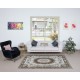 Classic Aubusson Inspired Vintage Rug in Beige and Brown, Sun Faded Hand Knotted Wool Carpet