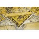Distressed Yellow Area Rug for Modern Interiors, Hand Knotted in Turkey