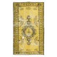 Yellow Rug for Modern Interiors, Hand Knotted in Central Anatolia